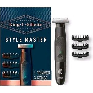 King C. Gillette Beard Trimmer for Men 1 Cordless Style Master Trimmer 3 combs